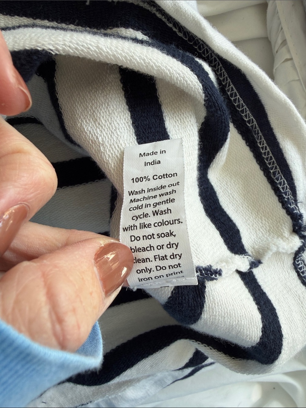 Addison Bay Navy and White Striped Half-Zip Dress - Picture 5 of 5